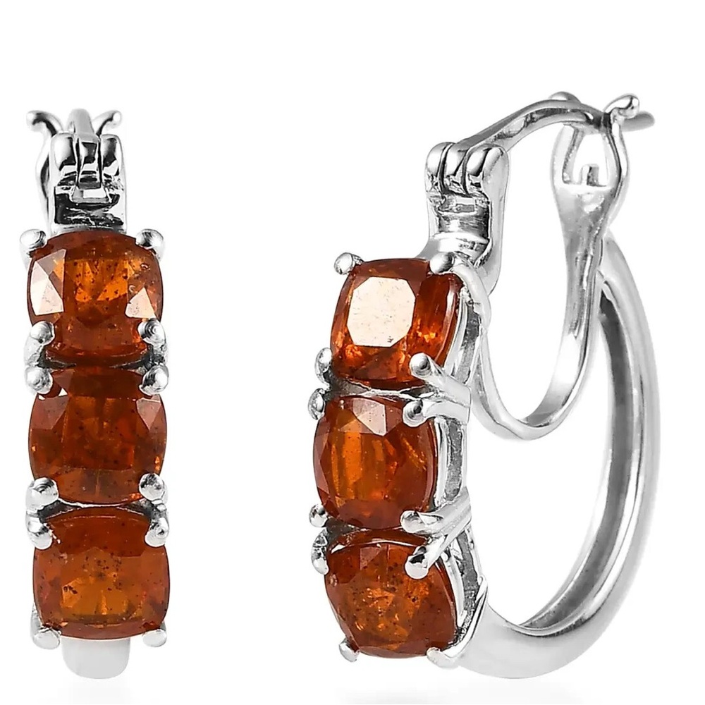 Stunning Tangerine Kyanite Sterling Silver Earrings NWTS